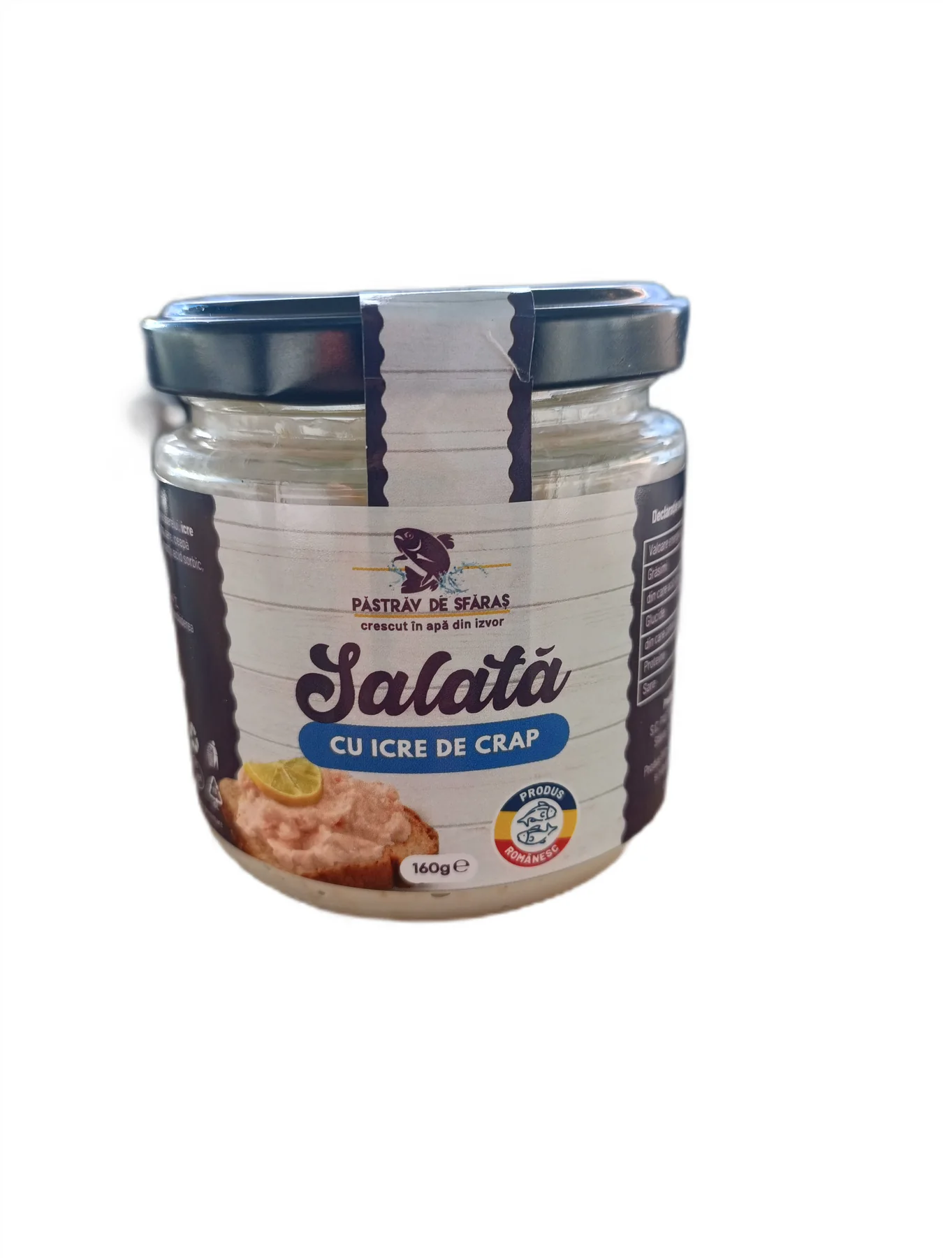 Borcan de 160 g cu salată de icre de crap